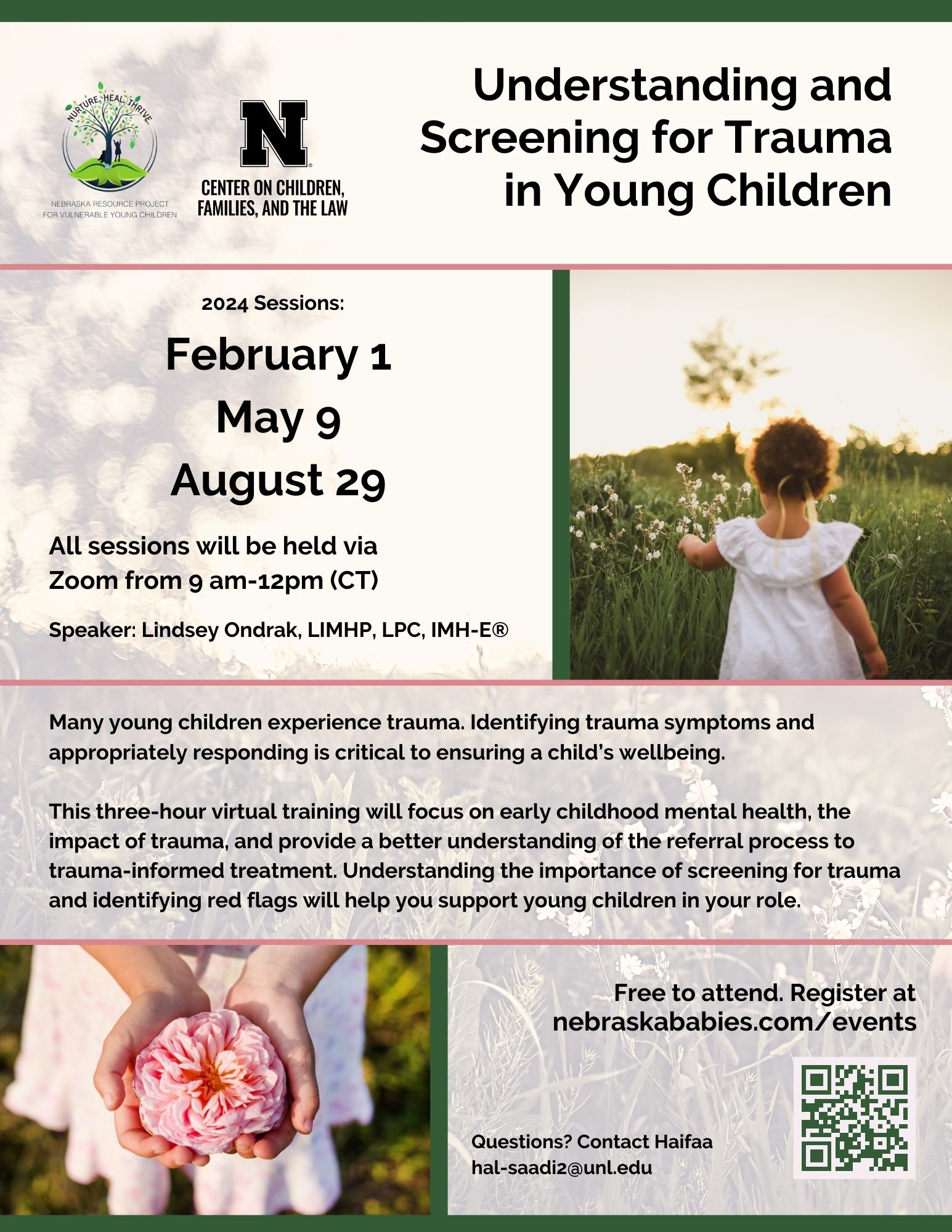 Understanding And Screening For Trauma In Young Children Nebraska   2024 Trauma Trainings Flyer Final 11.17.23 